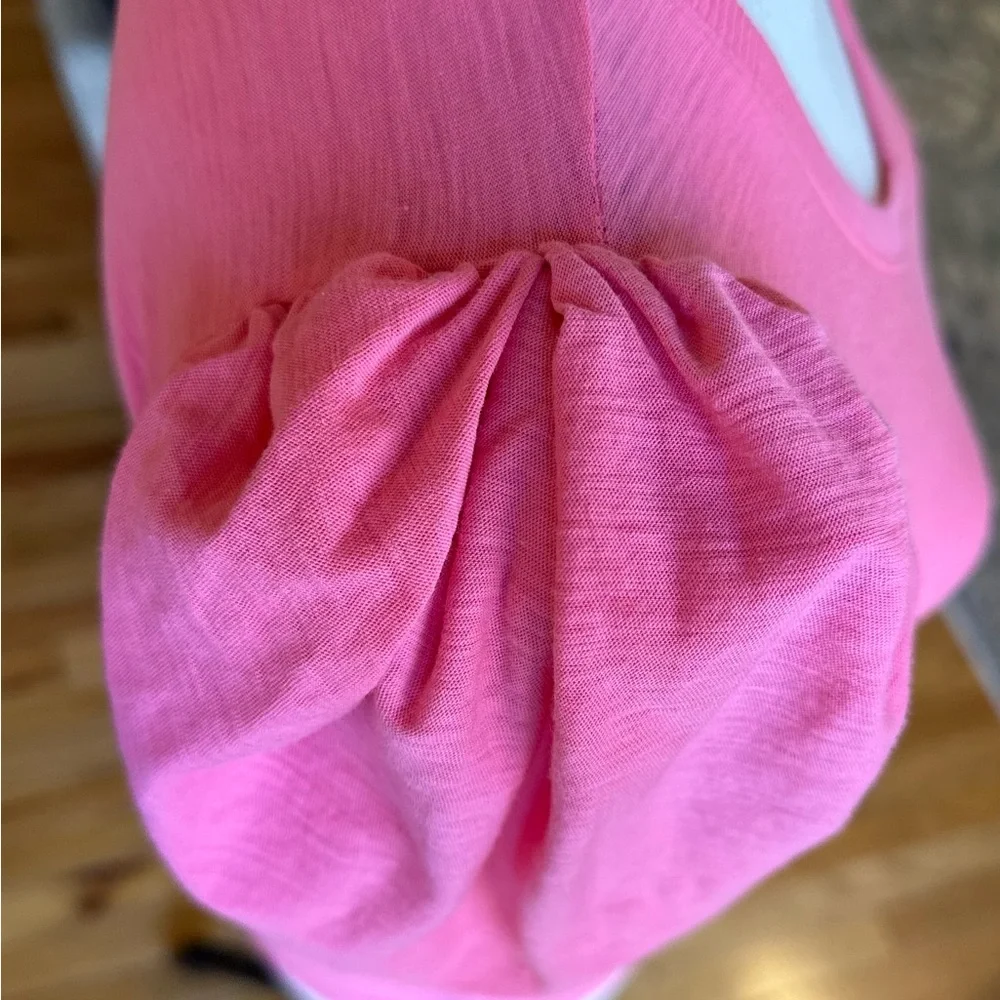 NATION Jillian Bold Shoulder Top V Neck Puff Sleeves Pink Size XS - Picture 4 of 8